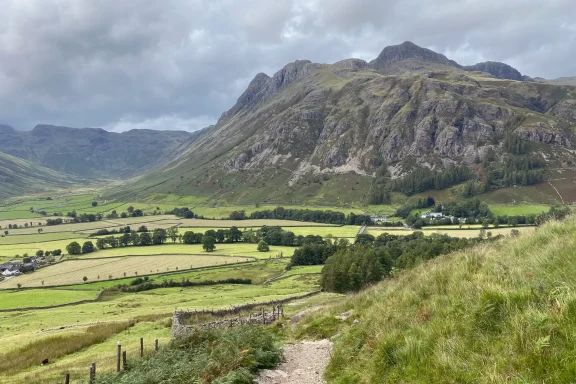 Langdale Pikes from Langdale Valley