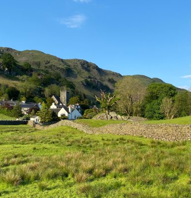 Chapel Stile village and church in sunshine