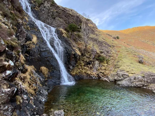 Whorneyside Force waterfall in Langdale